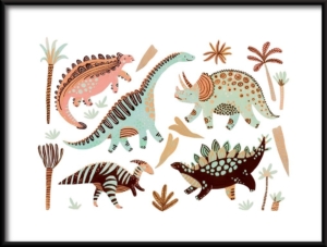 Plakat Dinozaury