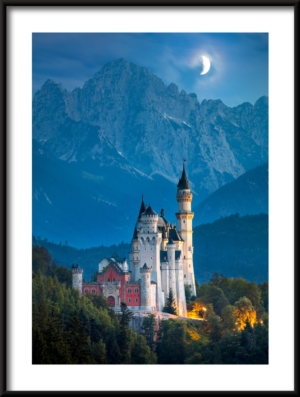Plakat Zamek Nocą