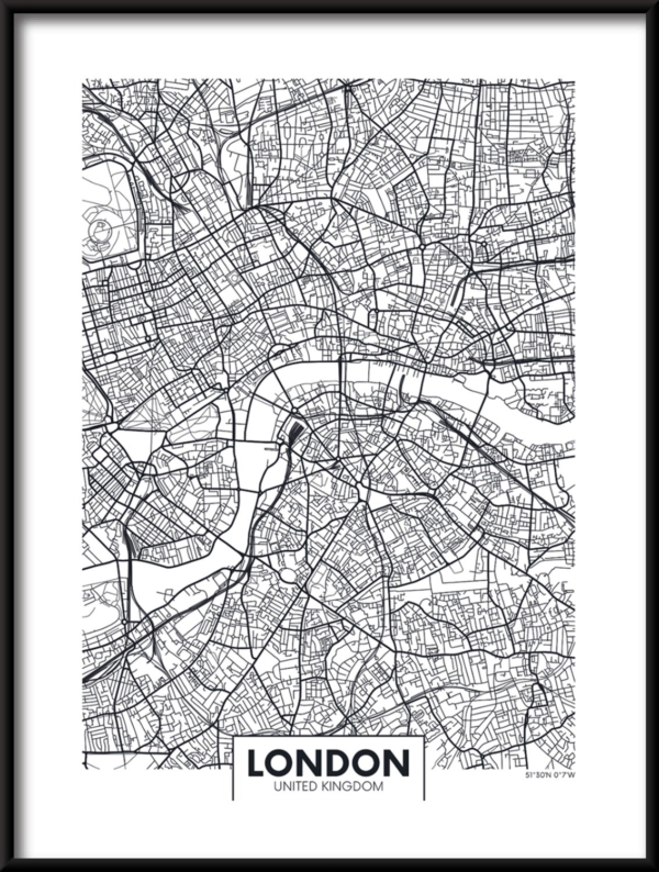 Plakat Mapa Londynu
