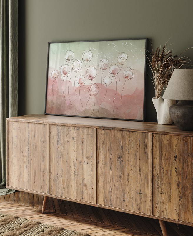 Plakat wiosenne kwiaty