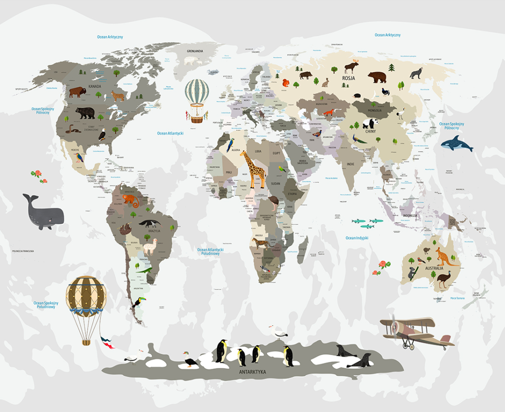 Mapa Świata po Polsku
