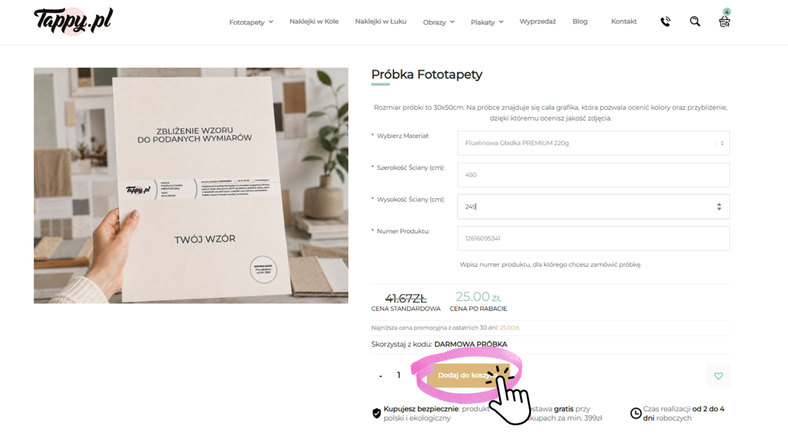 Dodaj próbkę do koszyka