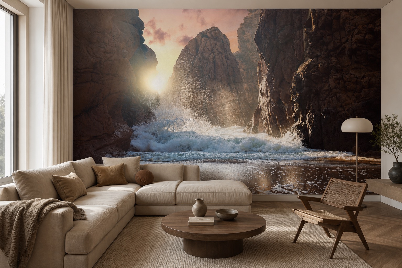 fototapeta Fototapeta Skały i Ocean na ścianie w salonie fototapeta Fototapeta Skały i Ocean na ścianie w salonie