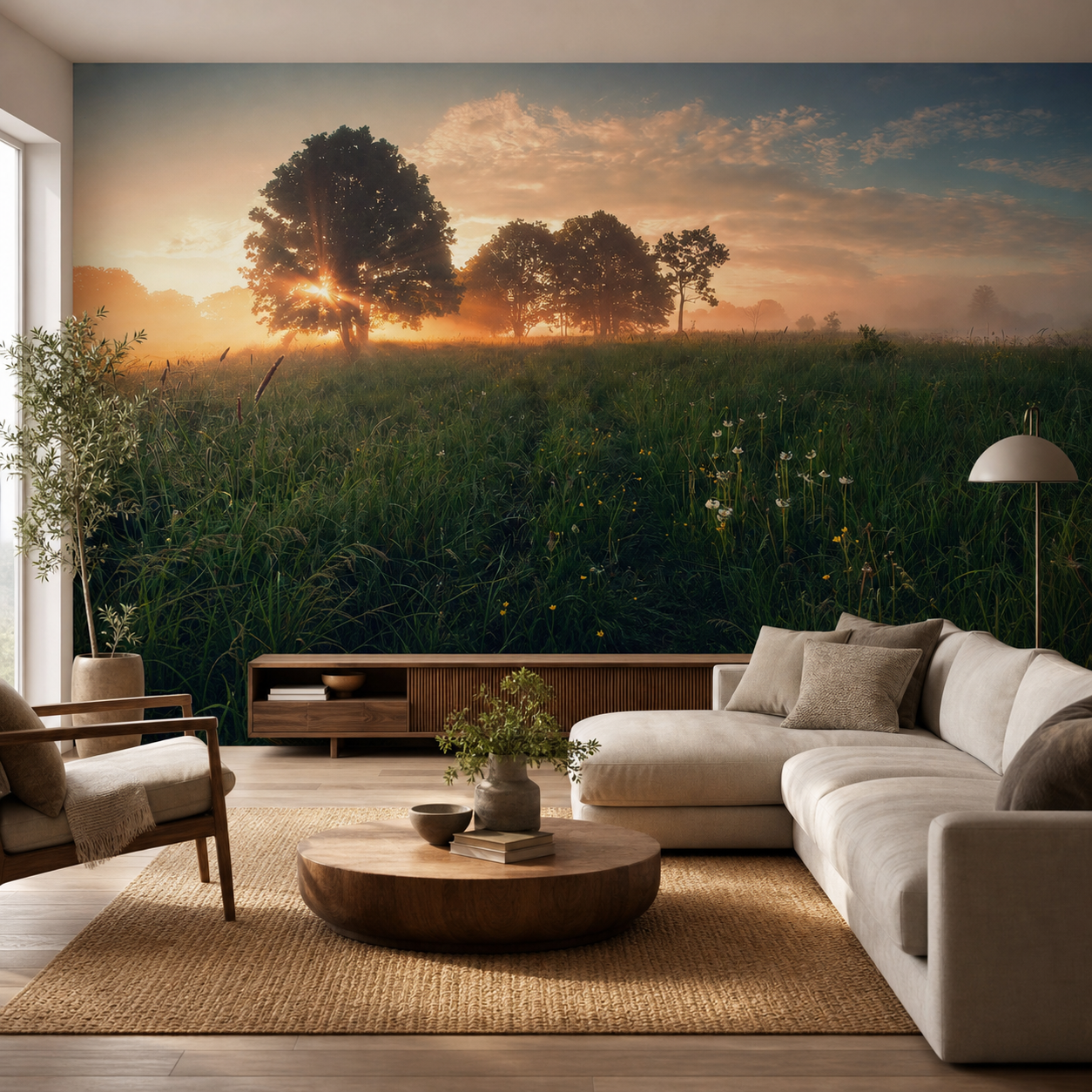 fototapeta Fototapeta Wiosenny Wschód w aranżacji salonu fototapeta Fototapeta Wiosenny Wschód w aranżacji salonu