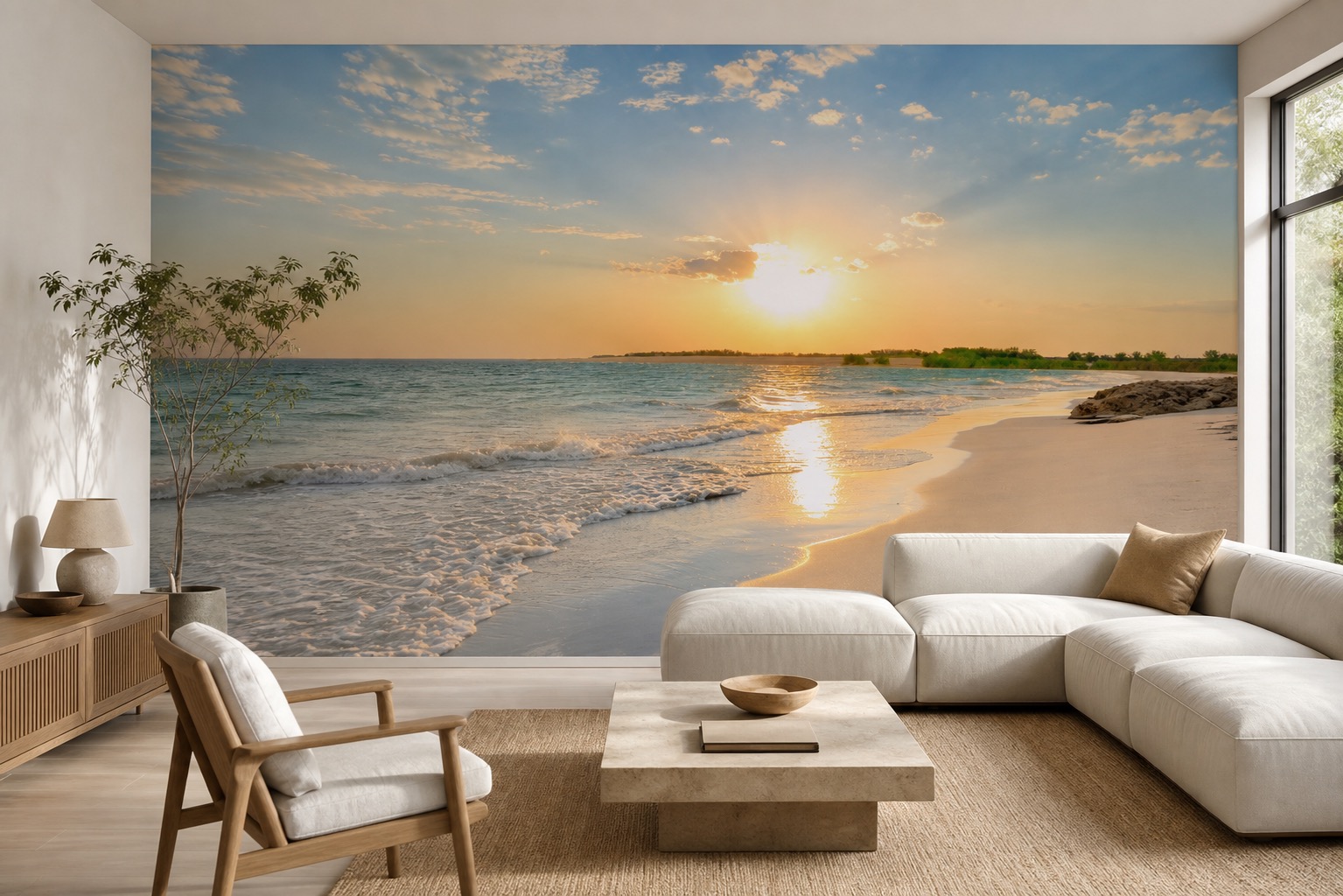 fototapeta Fototapeta Wieczorna Plaża na ścianie w salonie fototapeta Fototapeta Wieczorna Plaża na ścianie w salonie