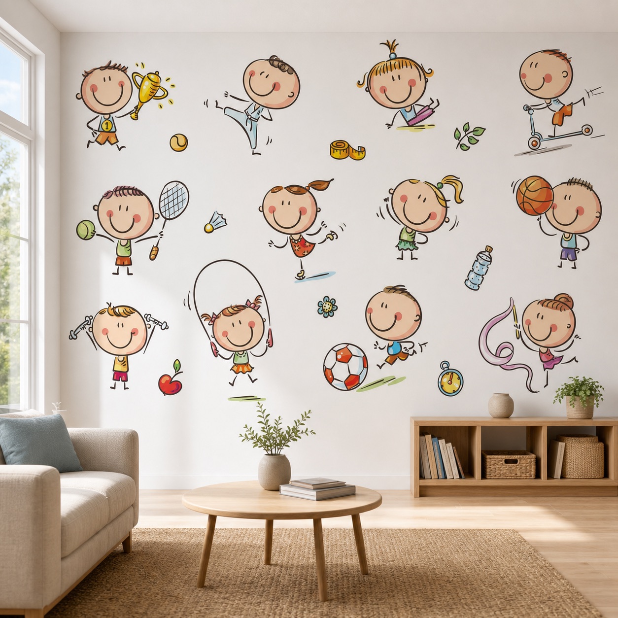 fototapeta Fototapeta Sportowe Dzieci w aranżacji salonu fototapeta Fototapeta Sportowe Dzieci w aranżacji salonu
