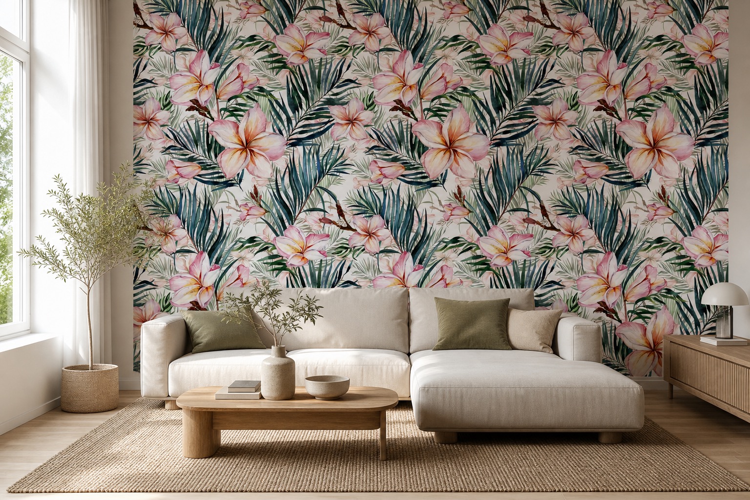 fototapeta Fototapeta Plumeria na ścianie w salonie fototapeta Fototapeta Plumeria na ścianie w salonie