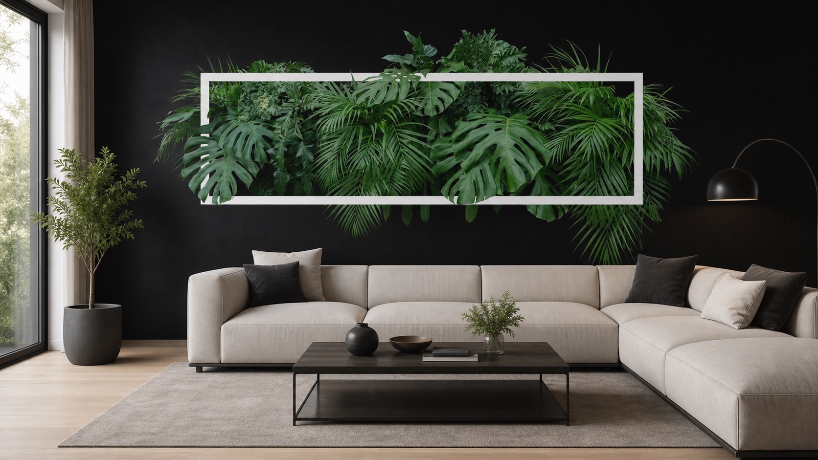 fototapeta Fototapeta Liście w Ramce na ścianie w salonie fototapeta Fototapeta Liście w Ramce na ścianie w salonie