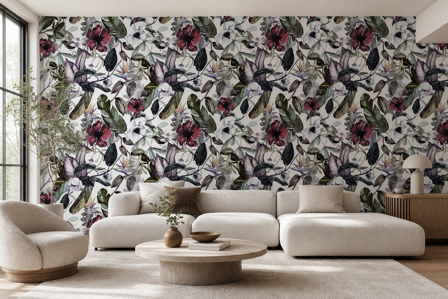 fototapeta Fototapeta Tropikalna Magnolia na ścianie w salonie fototapeta Fototapeta Tropikalna Magnolia na ścianie w salonie
