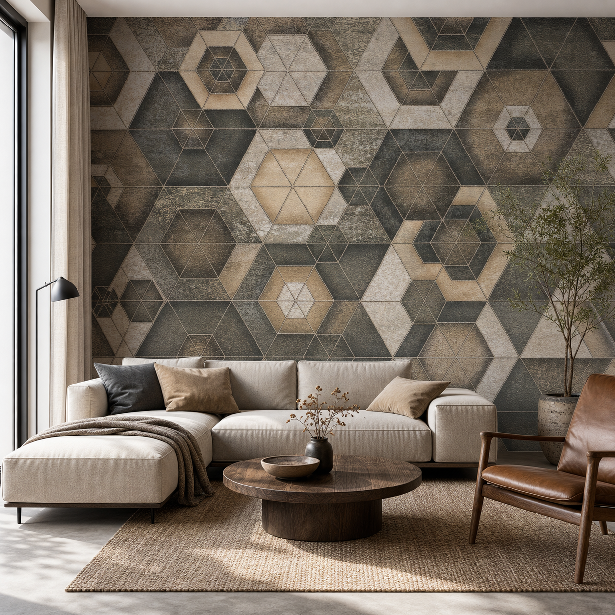 fototapeta Fototapeta Płytki Ceramiczne w aranżacji salonu fototapeta Fototapeta Płytki Ceramiczne w aranżacji salonu