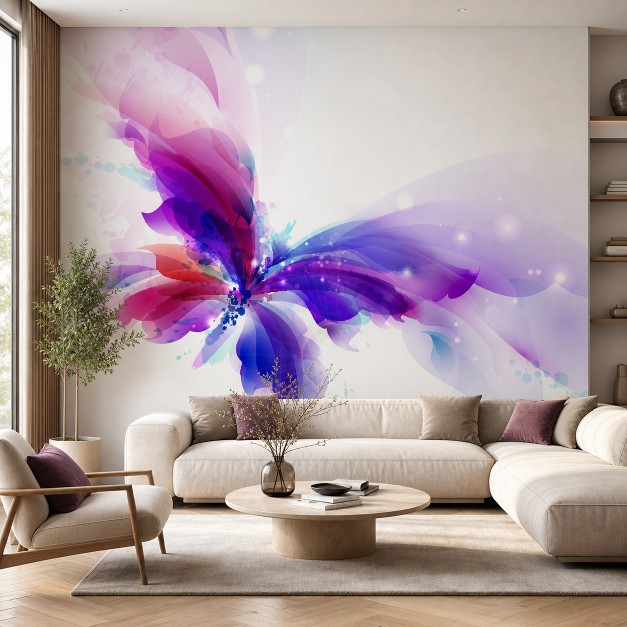 fototapeta Fototapeta Latający Motyl w aranżacji salonu fototapeta Fototapeta Latający Motyl w aranżacji salonu