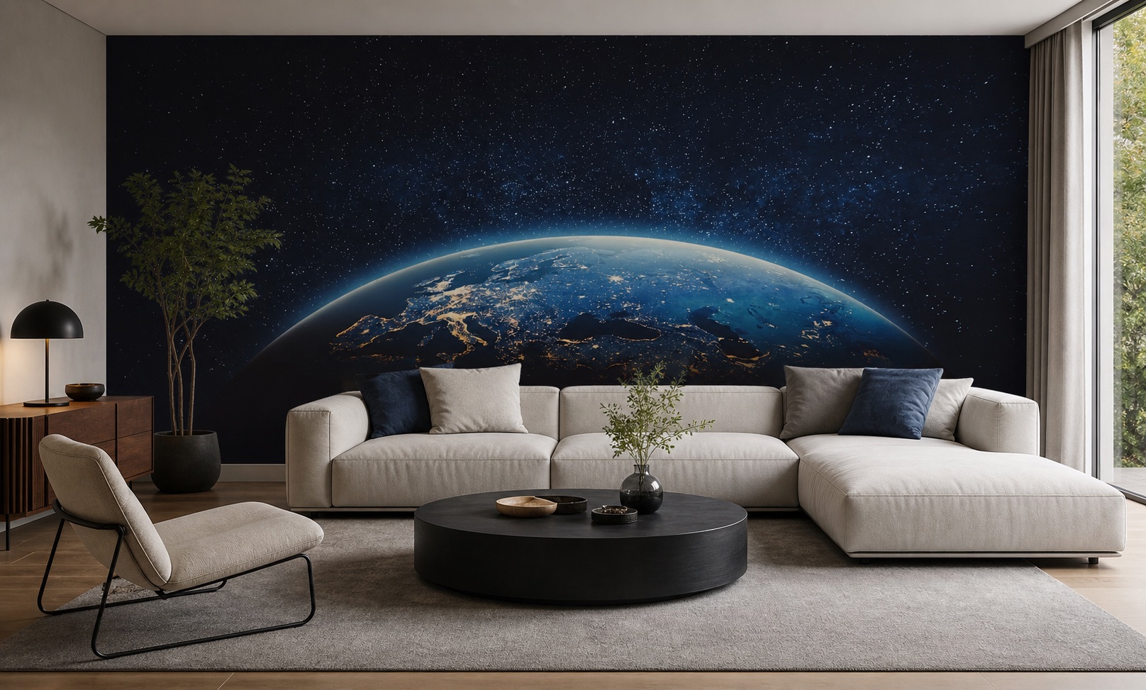 fototapeta Fototapeta Planeta Ziemia w aranżacji salonu fototapeta Fototapeta Planeta Ziemia w aranżacji salonu