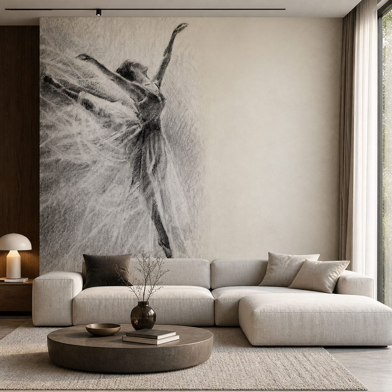 fototapeta Fototapeta Balerina w aranżacji salonu fototapeta Fototapeta Balerina w aranżacji salonu