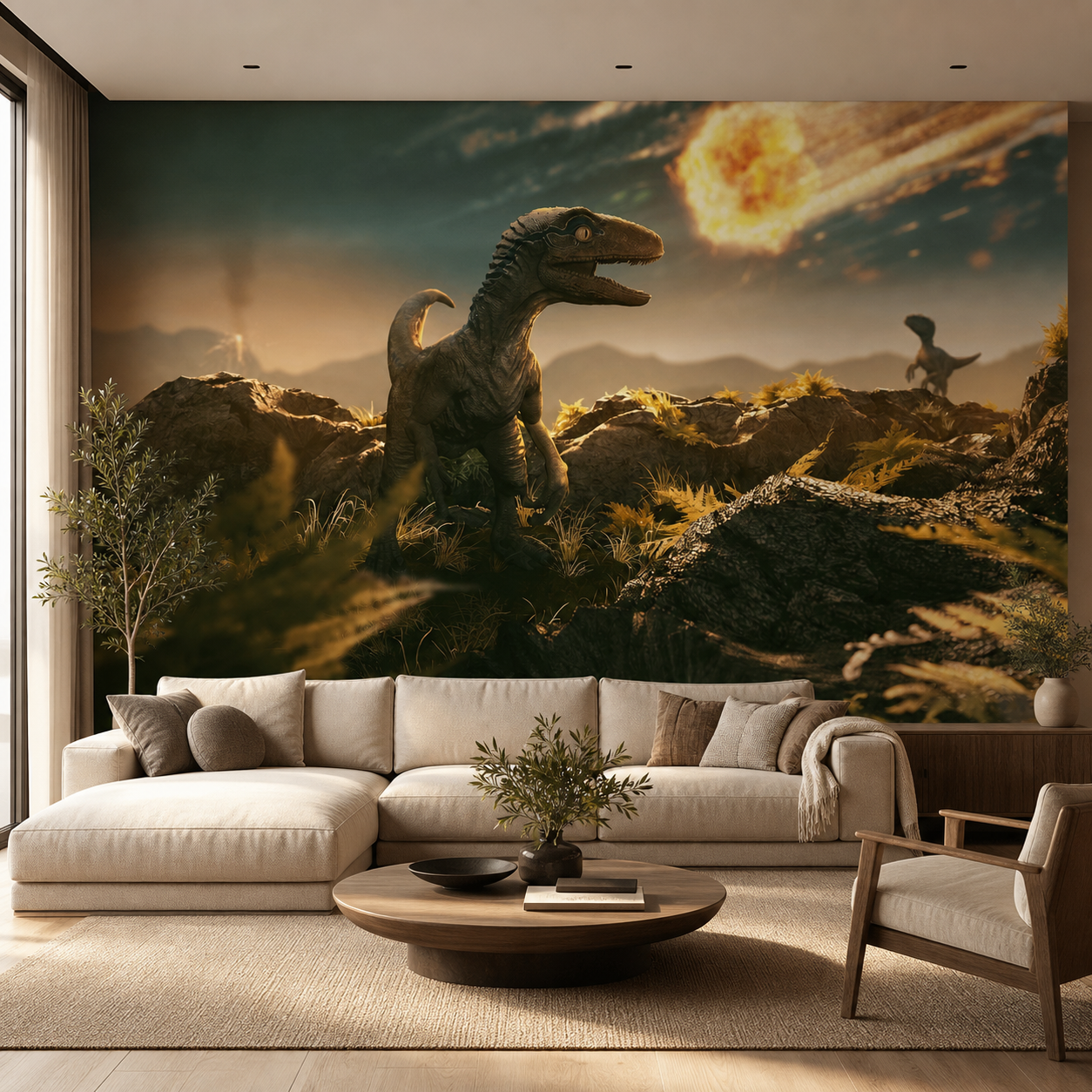 fototapeta Fototapeta Dinozaury wzór 4 w aranżacji salonu fototapeta Fototapeta Dinozaury wzór 4 w aranżacji salonu