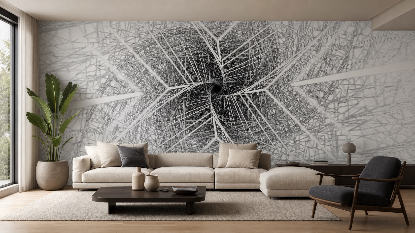 fototapeta Fototapeta Abstrakcyjna Sieć Tunelu w aranżacji salonu fototapeta Fototapeta Abstrakcyjna Sieć Tunelu w aranżacji salonu