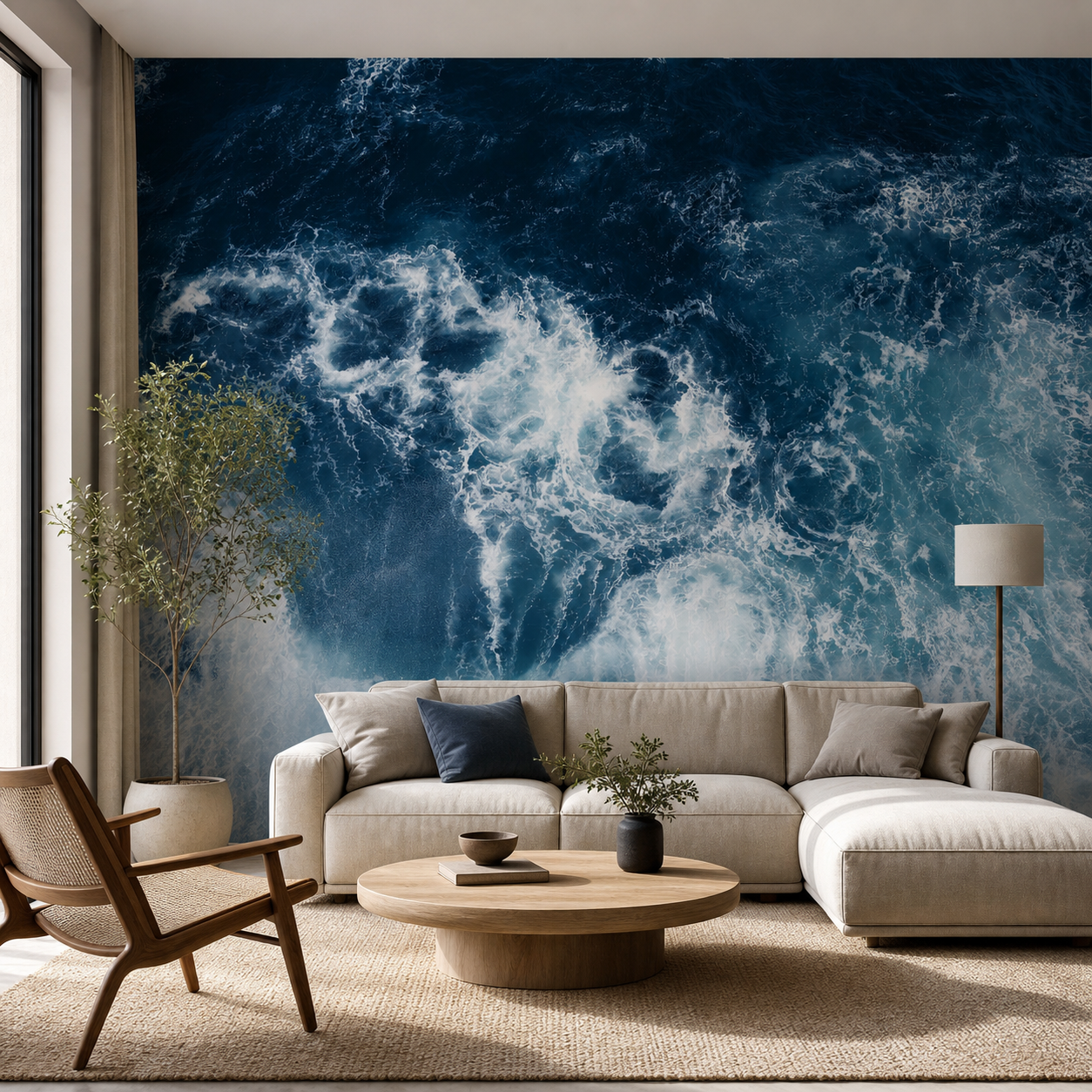 fototapeta Fototapeta Fale Oceanu w aranżacji salonu fototapeta Fototapeta Fale Oceanu w aranżacji salonu
