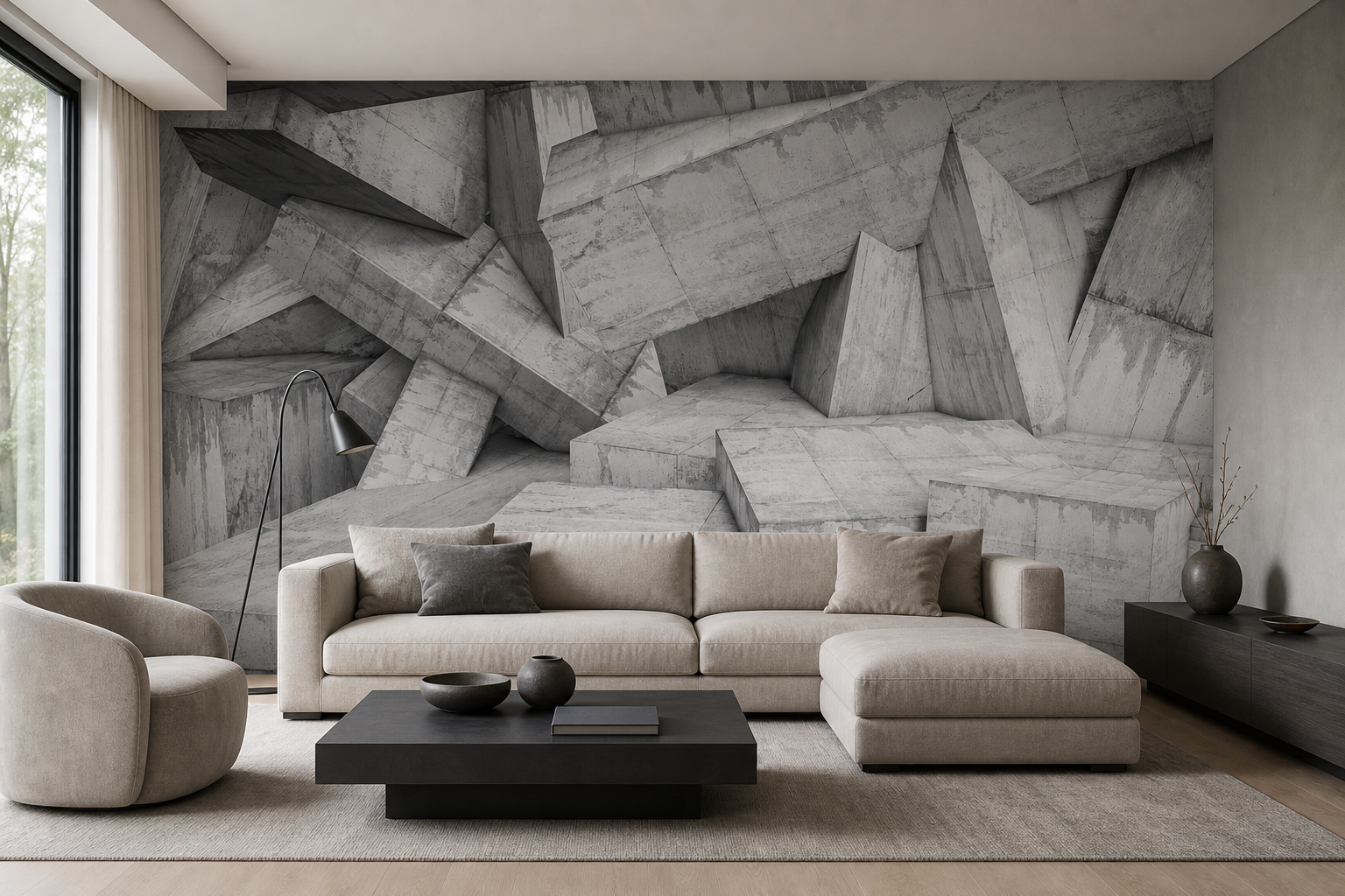 fototapeta Fototapeta Betonowe Ściany w aranżacji salonu fototapeta Fototapeta Betonowe Ściany w aranżacji salonu