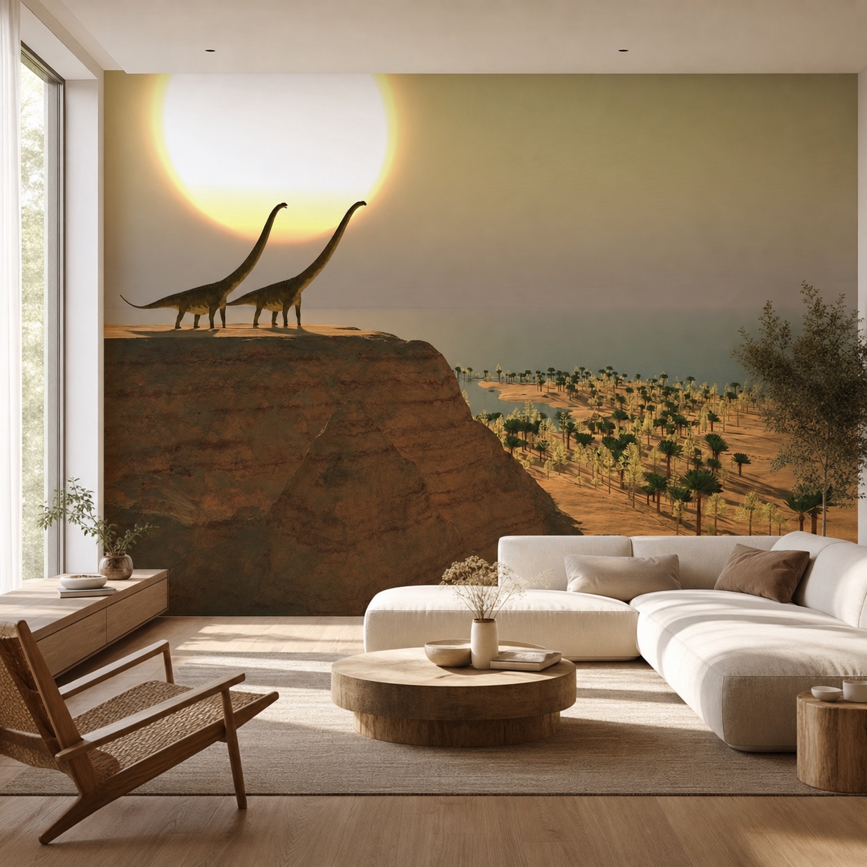 fototapeta Fototapeta Dinozaury wzór 2 w aranżacji salonu fototapeta Fototapeta Dinozaury wzór 2 w aranżacji salonu