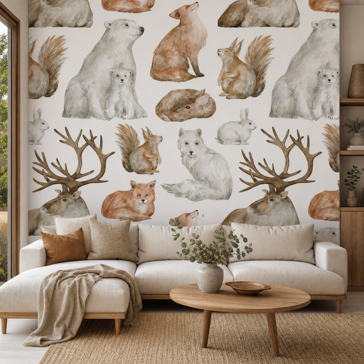 fototapeta Fototapeta Zimowa Przyroda w aranżacji salonu fototapeta Fototapeta Zimowa Przyroda w aranżacji salonu