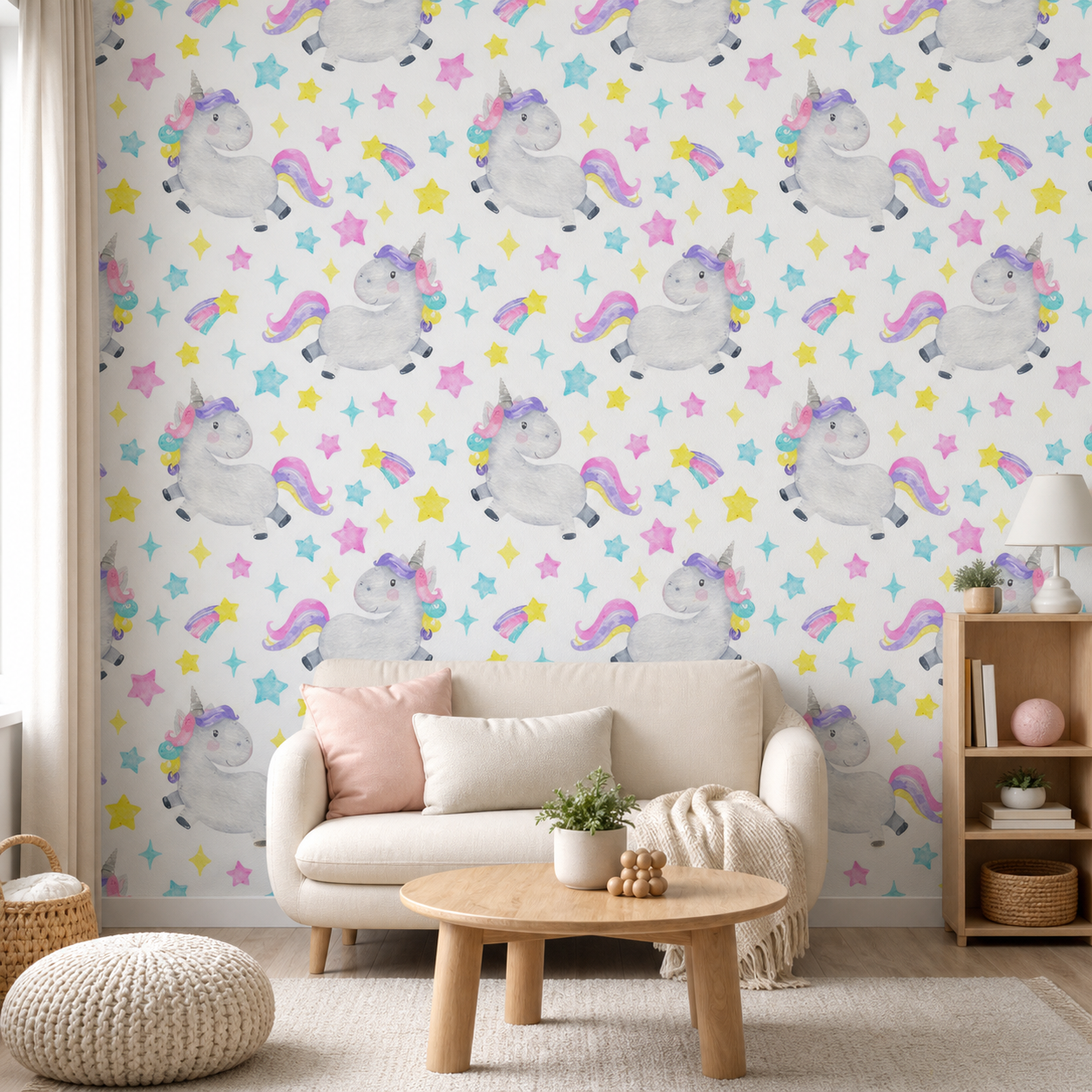 fototapeta Fototapeta Jednorożce w aranżacji salonu fototapeta Fototapeta Jednorożce w aranżacji salonu