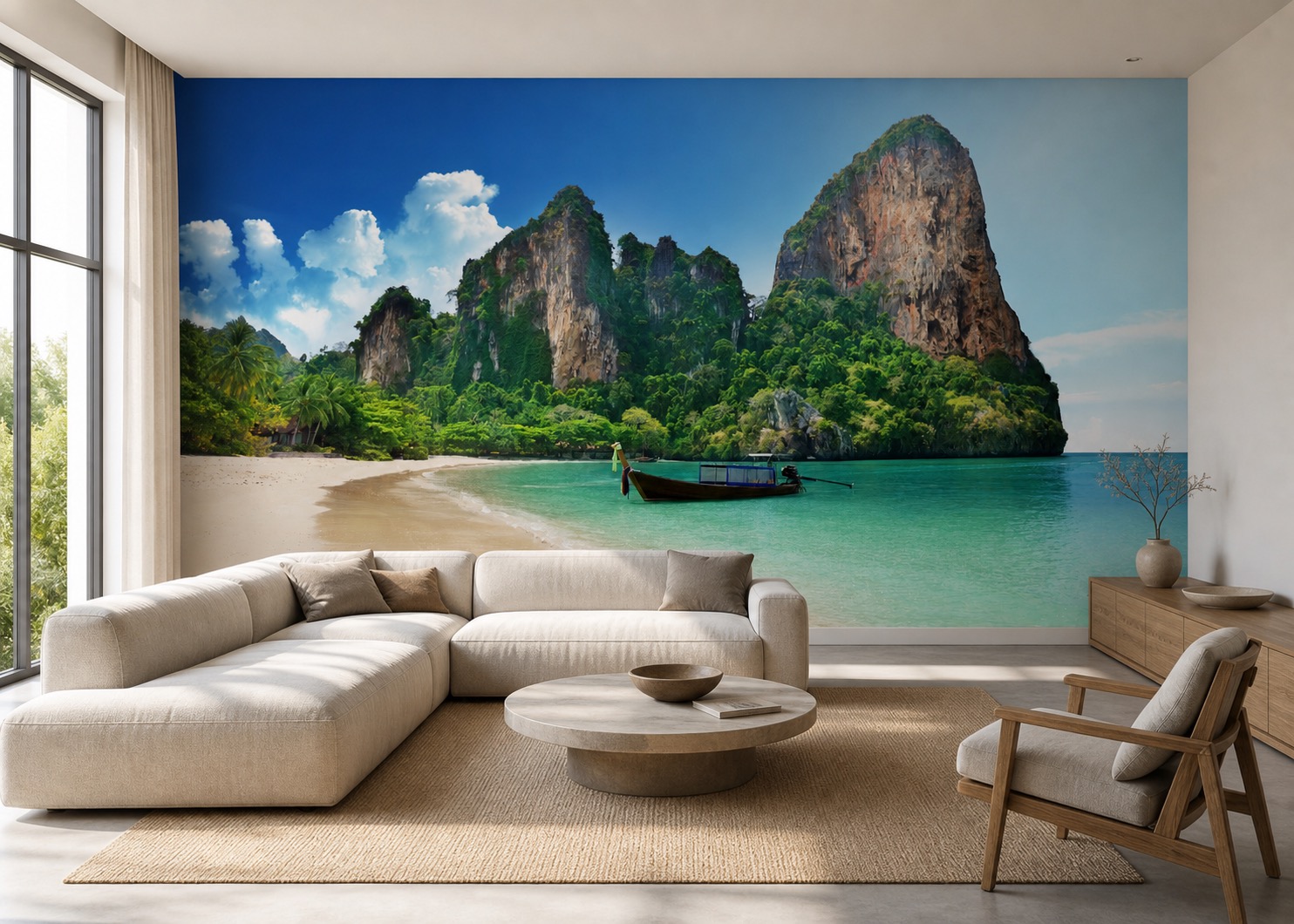 fototapeta Fototapeta Plaża Railay na ścianie w salonie fototapeta Fototapeta Plaża Railay na ścianie w salonie