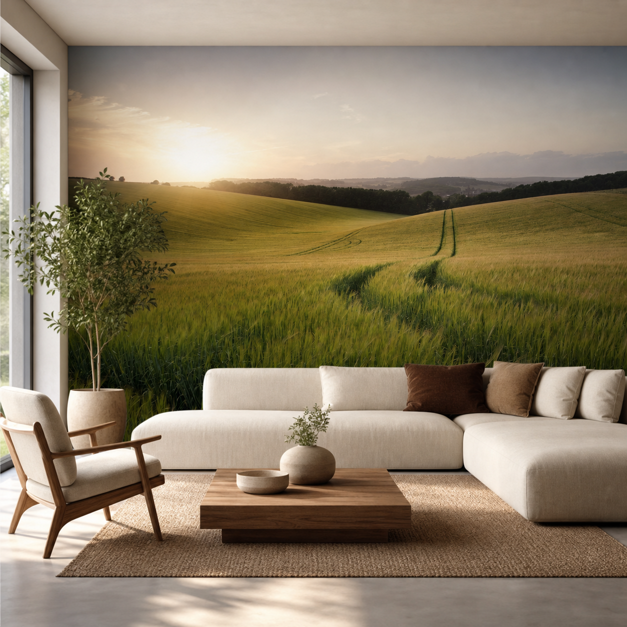 fototapeta Fototapeta Letni Widok w aranżacji salonu fototapeta Fototapeta Letni Widok w aranżacji salonu