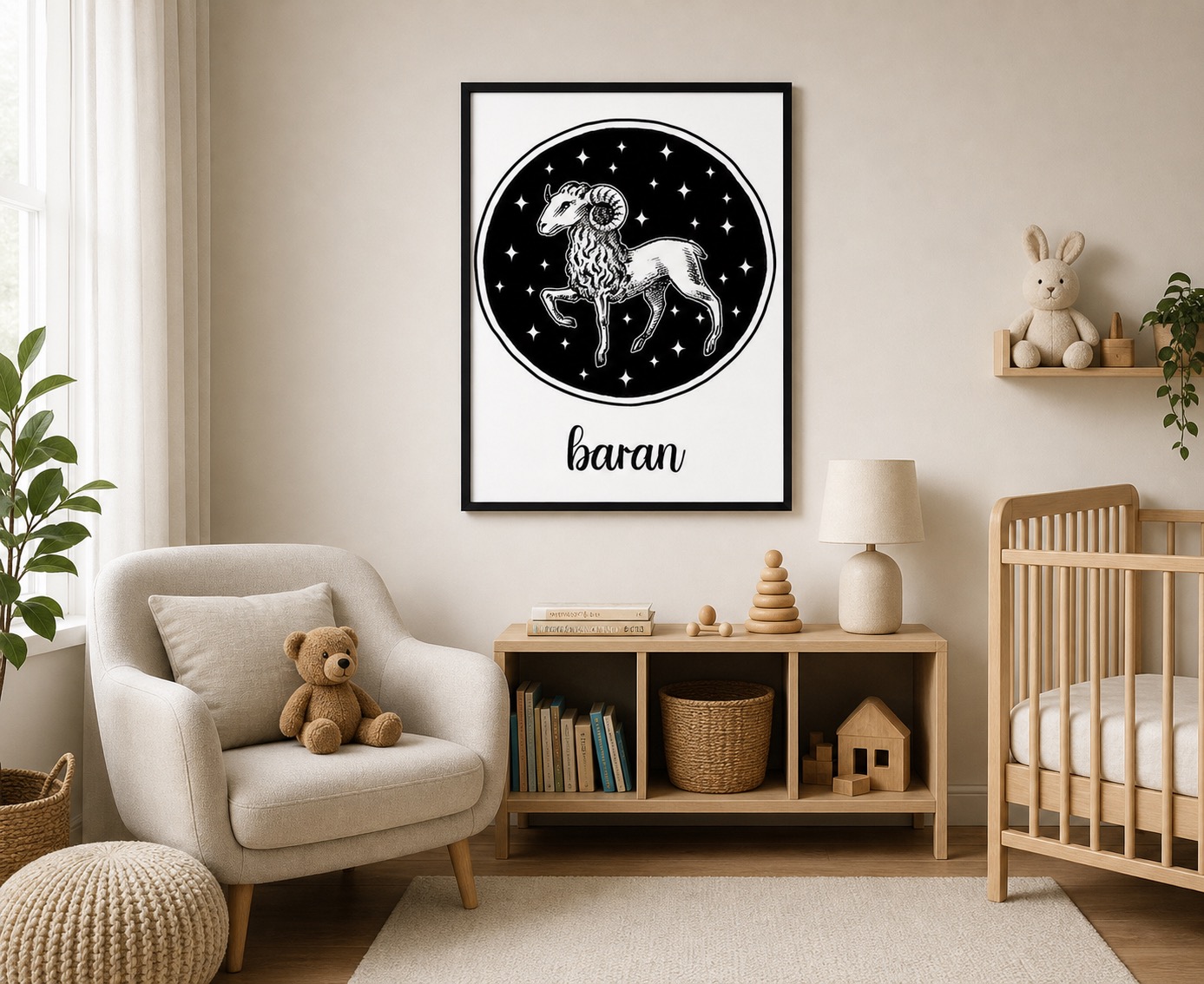 plakat Plakat Znaki Zodiaku-Baran na ścianie w nowoczesnym wnętrzu plakat Plakat Znaki Zodiaku-Baran na ścianie w nowoczesnym wnętrzu