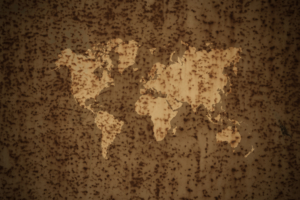 Fototapeta Rdzawa Mapa Świata