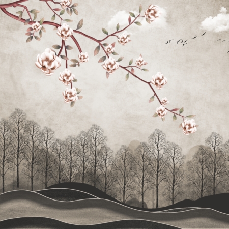 Fototapeta Magnolie nad Lasem
