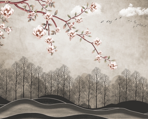 Fototapeta Magnolie nad Lasem