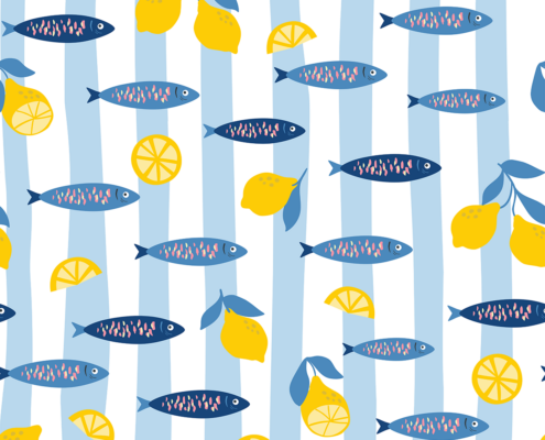 Fototapeta Śródziemnomorski Świeży Rybi Gaj