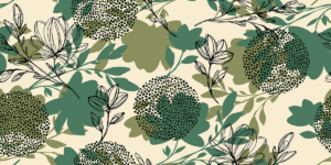 Fototapeta Oliwkowa Grafika Botaniczna